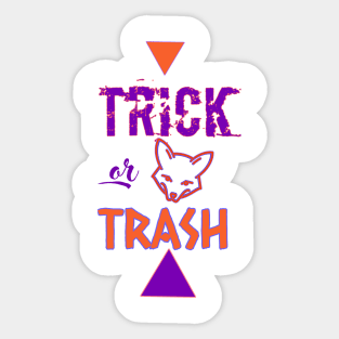 trick or trash Sticker